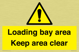 Loading bay area Keep area clear